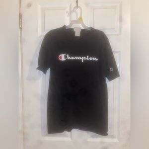 Black small champions t shirt